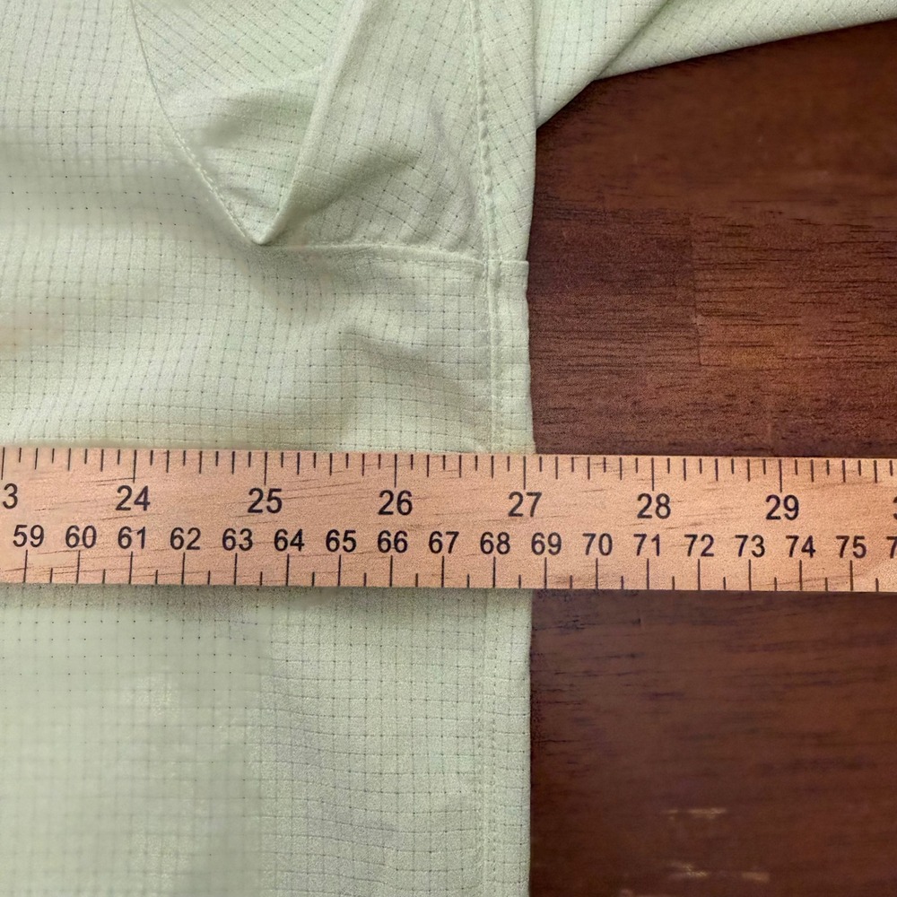 Lululemon Airing Easy Shirt Mens XXL Pale Green Grid Short Sleeve Button Down - Picture 5 of 6